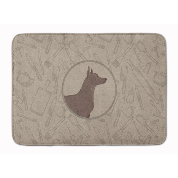 Jensendistributionservices Mexican Hairless Dog Xolo in the Kitchen Machine Washable Memory Foam Mat MI2553019 - main